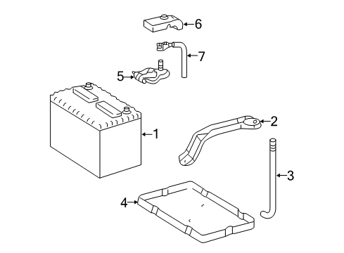 2017 Toyota Camry Clamp Sub-Assembly, BATT Diagram for 74404-06130