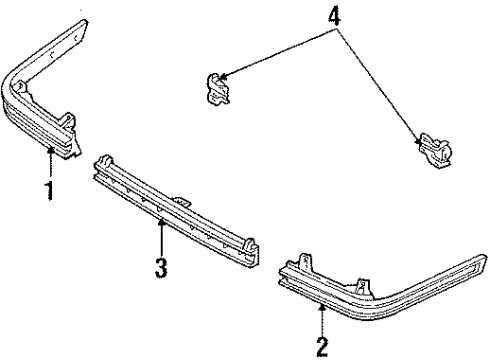 1988 Toyota Corolla Grille & Components Diagram 2 - Thumbnail