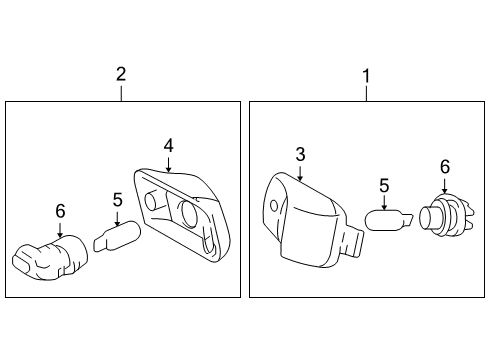 2009 Toyota Tacoma Lamp Assembly, License Plate Diagram for 81690-0C022