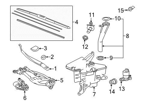 2016 Scion iM Jar, Washer, A Diagram for 85315-0W050