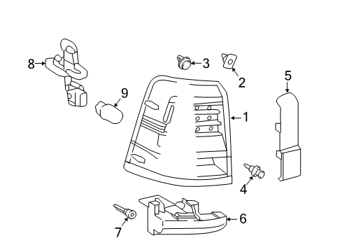 2021 Toyota Land Cruiser Bulbs Diagram