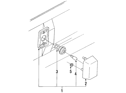 1990 Toyota Corolla License Lamps Diagram 4 - Thumbnail