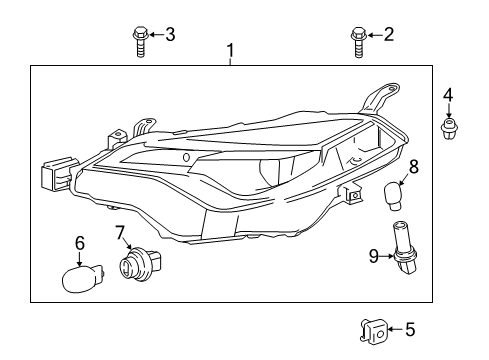 2018 Toyota Corolla Bulbs Diagram 1 - Thumbnail