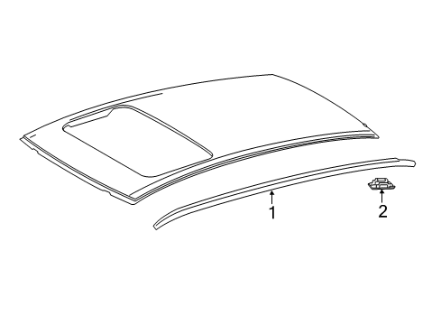 2018 Toyota Camry Exterior Trim - Roof Diagram 1 - Thumbnail