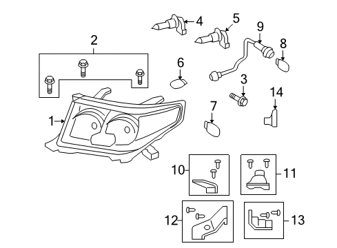 2009 Toyota Land Cruiser Bulbs Diagram 2 - Thumbnail