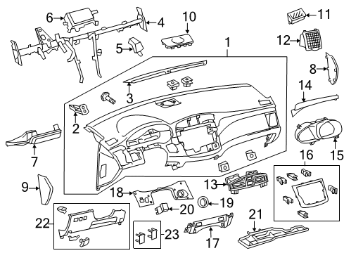 2011 Toyota Avalon Instrument Panel Diagram