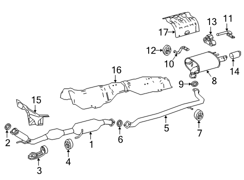 2018 Toyota Camry Exhaust Components Diagram 3 - Thumbnail