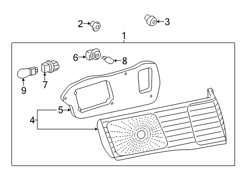 2000 Toyota Camry Socket & Wire, Rear Diagram for 90075-99005