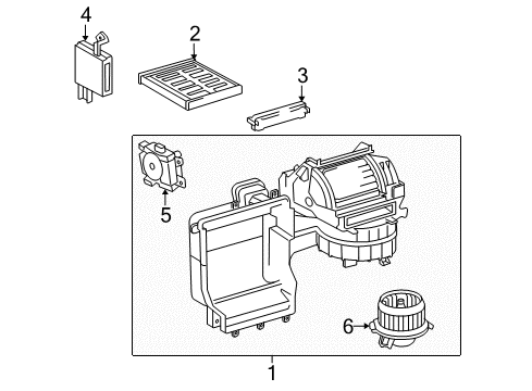 2010 Toyota Venza Blower Motor & Fan Diagram