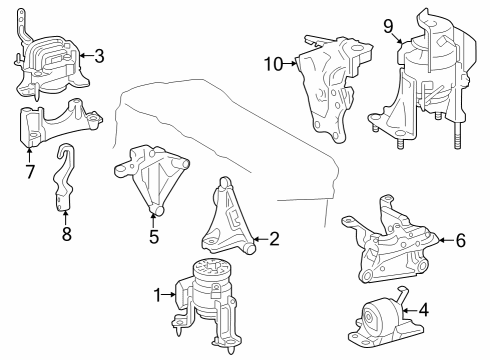 2023 Toyota Highlander BRACKET SUB-ASSY, EN Diagram for 12303-F0240