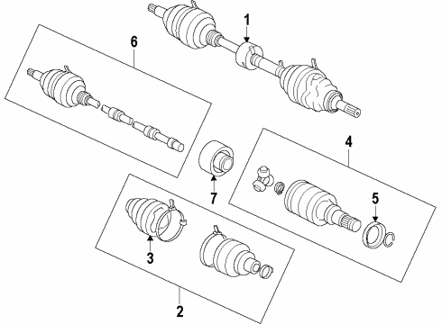 2008 Scion xD Front Axle Shafts & Joints, Drive Axles Diagram