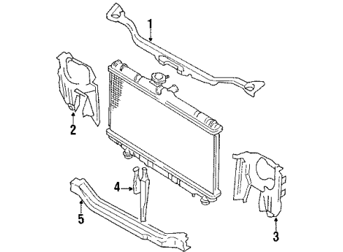 1991 Toyota Corolla Radiator Support Diagram