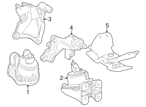 2023 Toyota Sequoia BRACKET, ENGINE MOUN Diagram for 12311-F4012