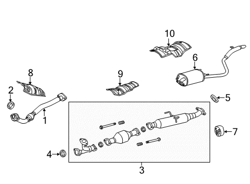 2016 Toyota Sienna Exhaust Components Diagram