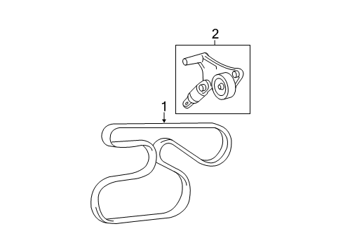 2008 Toyota Camry Belts & Pulleys, Cooling Diagram 1 - Thumbnail