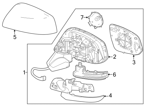 2023 Toyota Corolla Cross COVER, OUTER MIRROR Diagram for 87915-0E070-D1