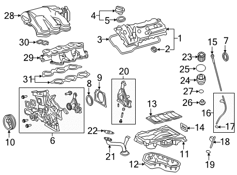 2018 Toyota Highlander Engine Parts & Mounts, Timing, Lubrication System Diagram 3 - Thumbnail