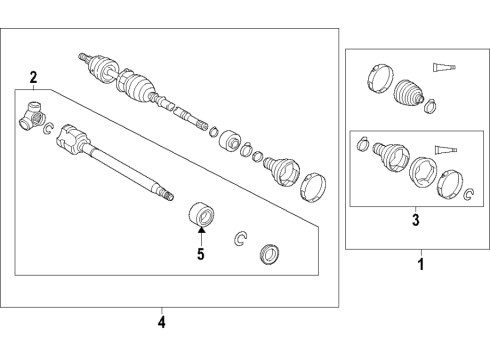 2022 Toyota Sienna Axle Shafts & Joints, Drive Axles Diagram