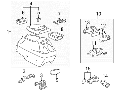 2005 Toyota Sequoia Panel Sub-Assy, Air Conditioner Diagram for 55902-0C030