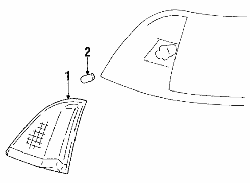 1993 Toyota MR2 Rear Lamps - Side Marker Lamps Diagram