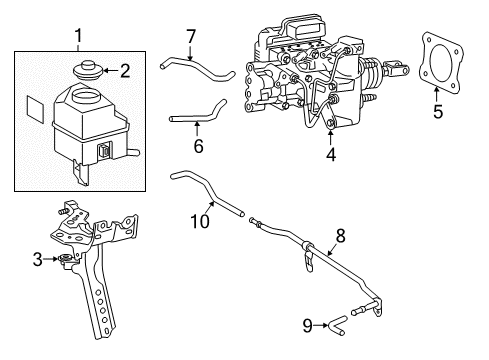 2016 Toyota Camry Cylinder Assembly, Brake Diagram for 47050-33050