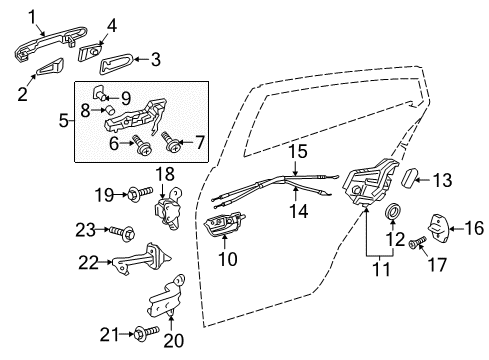 2018 Toyota Prius Rear Door Diagram 4 - Thumbnail