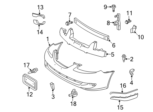 2008 Toyota Solara Cover, Front Spoiler, RH Diagram for 76851-06902