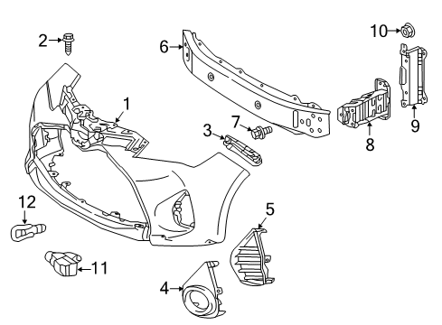 2015 Toyota Yaris Cover Assembly, Front BUMPE Diagram for 52030-0D050