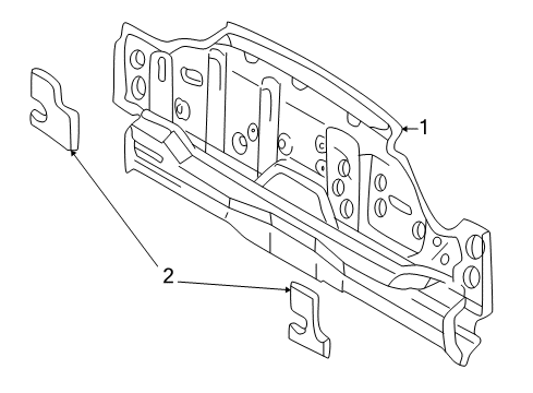 2001 Toyota MR2 Spyder Insulator, Room Partition Panel, LH Diagram for 64196-17020