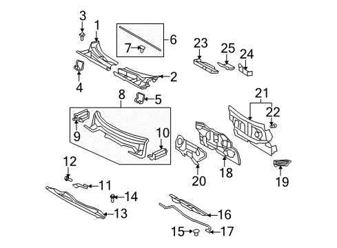 2009 Scion xB Brace, Dash To Frame, RH Diagram for 55137-12050