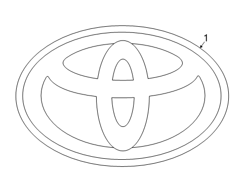 2024 Toyota GR Supra Emblem Sub-Assy, Lug Diagram for 75403-WAA02