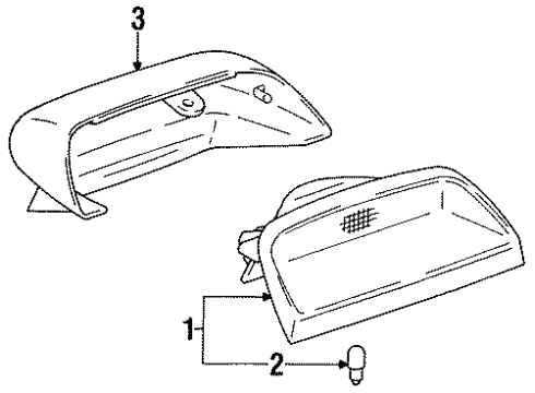 1992 Toyota Tercel High Mount Lamps Diagram