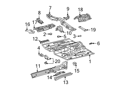 2002 Toyota RAV4 Foot Rest, Front Diagram for 58192-42030