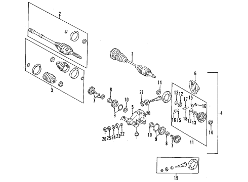 1994 Toyota Supra Rear Axle, Axle Shafts & Joints, Differential, Propeller Shaft Diagram