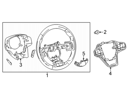 2023 Toyota Mirai Steering Wheel & Trim Diagram