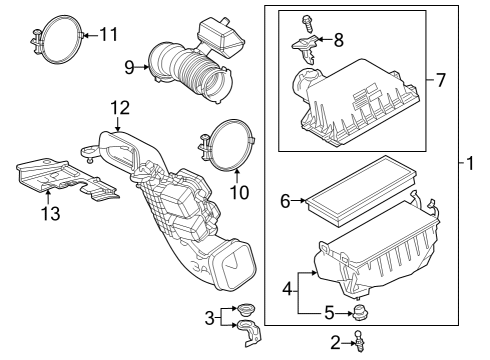 2023 Toyota Crown CLEANER ASSY, AIR W Diagram for 17700-25171