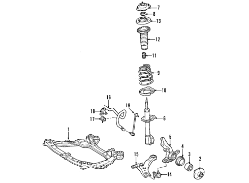 2008 Toyota Solara Shock Absorber Assembly Front Left Diagram for 48520-A9410