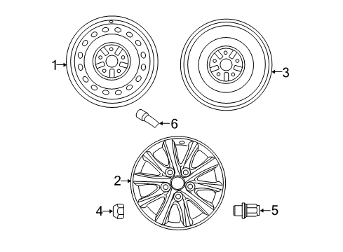 2014 Toyota Camry Wheels Diagram 1 - Thumbnail