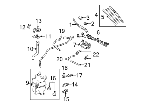 2014 Toyota Venza Front Wiper Blade, Right Diagram for 85212-0T020