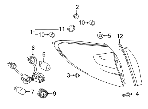 2019 Toyota C-HR Cord, Rr Combination Diagram for 81555-10400