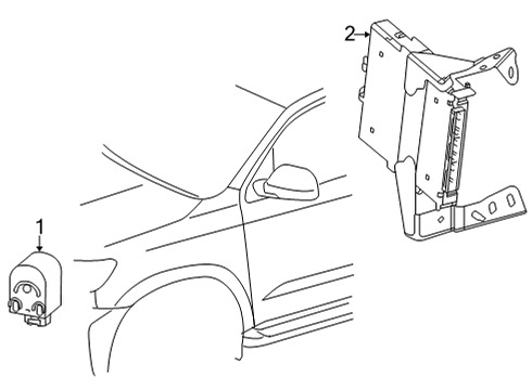 2023 Toyota Tundra Keyless Entry Components Diagram