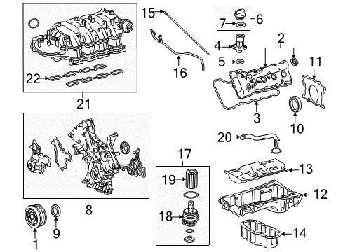 2011 Toyota Sequoia Manifold Assembly, INTAK Diagram for 17120-0S031