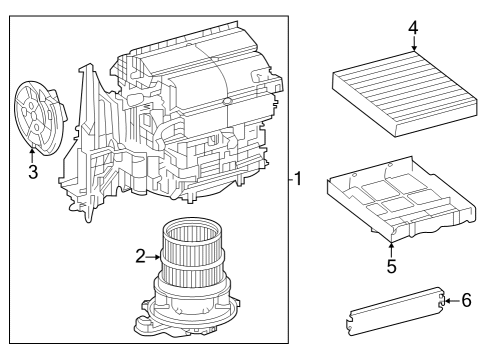 2024 Toyota Grand Highlander Blower Motor & Fan Diagram