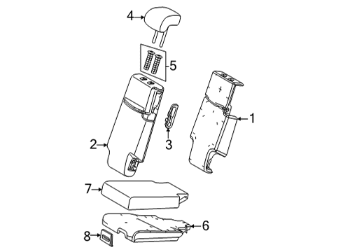 2021 Toyota Sienna Second Row Seats, Body Diagram 2 - Thumbnail