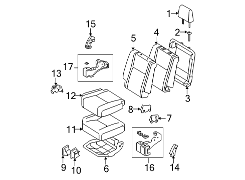 2010 Toyota Tundra Rear Seat Back Cover, Right (For Separate Type) Diagram for 71077-0C221-E1