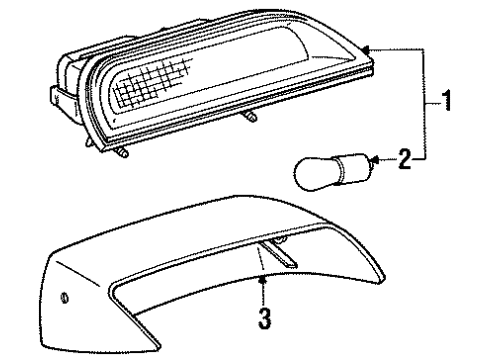 1988 Toyota Camry High Mount Lamps Diagram