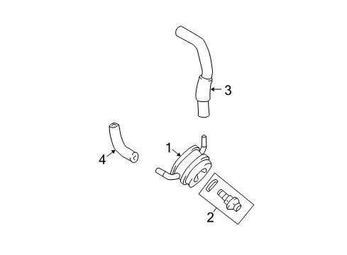 2003 Toyota 4Runner Engine Oil Cooler Diagram 1 - Thumbnail