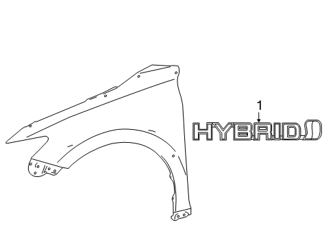 2020 Toyota Camry Exterior Trim - Fender Diagram