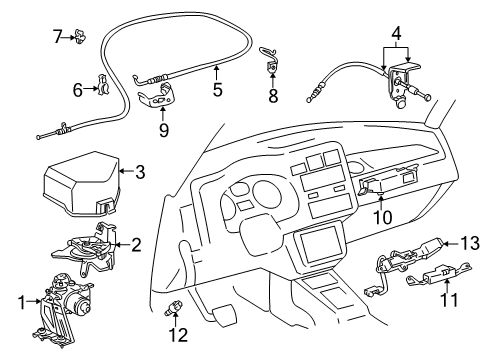 1997 Toyota RAV4 Bracket Sub-Assy, Accelerator Control Cable Diagram for 78024-20140