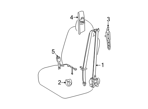 2013 Toyota Matrix Seat Belt Diagram